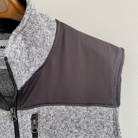 Sonoma Black & Grey Sweater Zipper Vest Size Large - Picture 4 of 5